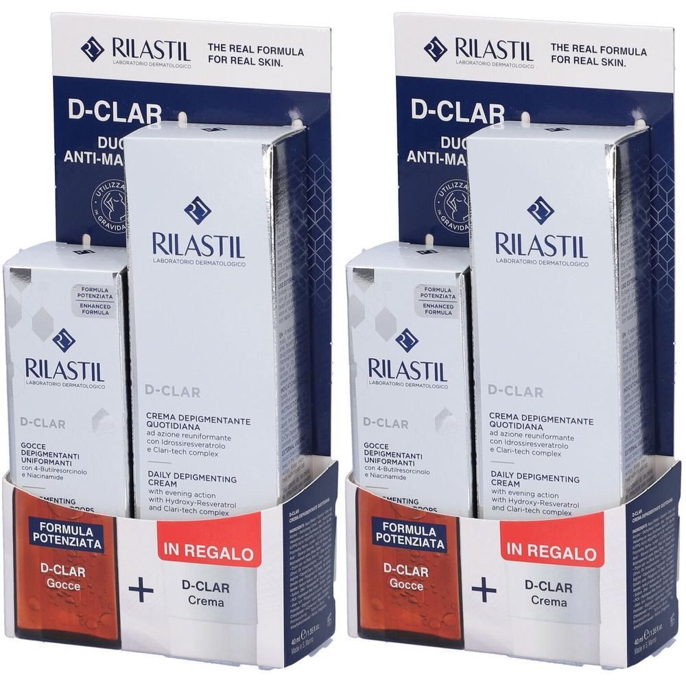 Rilastil D-Clar Cofanetto Duo Anti-Macchie Crema Depigmentante 40ml + Gocce Depigmentanti 30ml