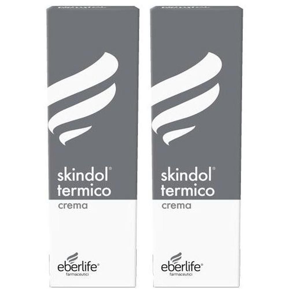Due confezioni di Skindol Termico Crema con logo Eberlife.