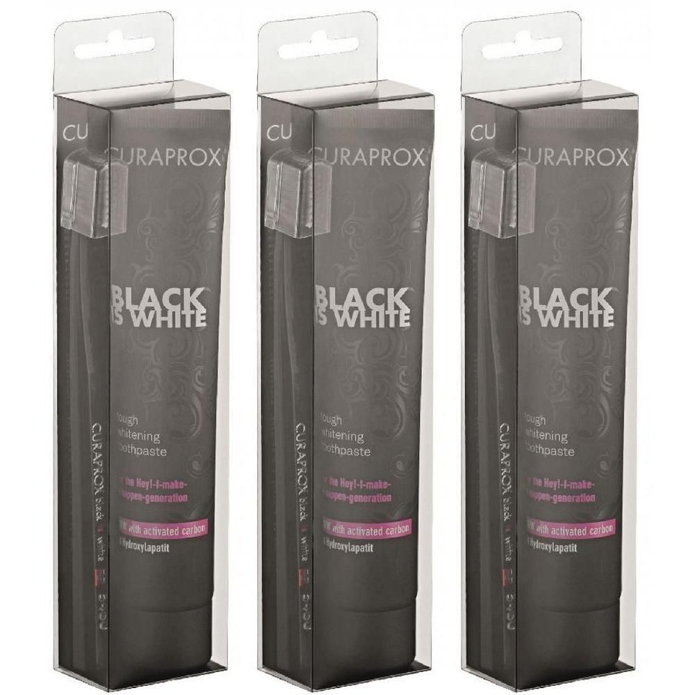 Curaprox Black Is White Dentifrici Sbiancanti 1 Dentifricio Da 90Ml + 1 Spazzolino
