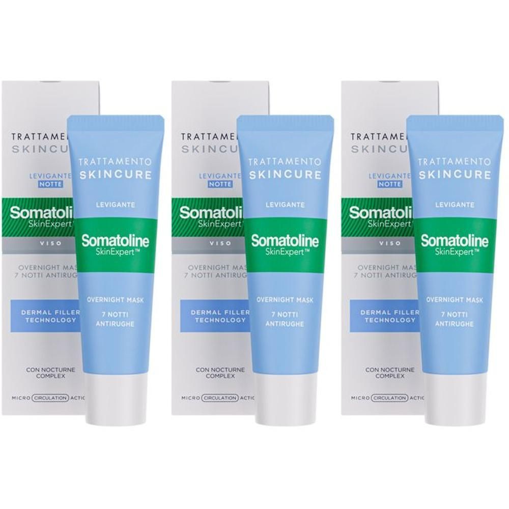 Somatoline SkinExpert Overnight Mask Levigante 7 Notti Antirughe e Anti-Età con Acido Ialuronico e Melatonina