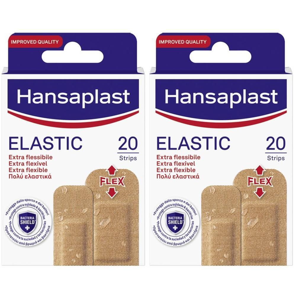 Hansaplast Cerotti Elastic, Cerotti elastici e flessibili per articolazioni, 20 pezzi in 2 formati