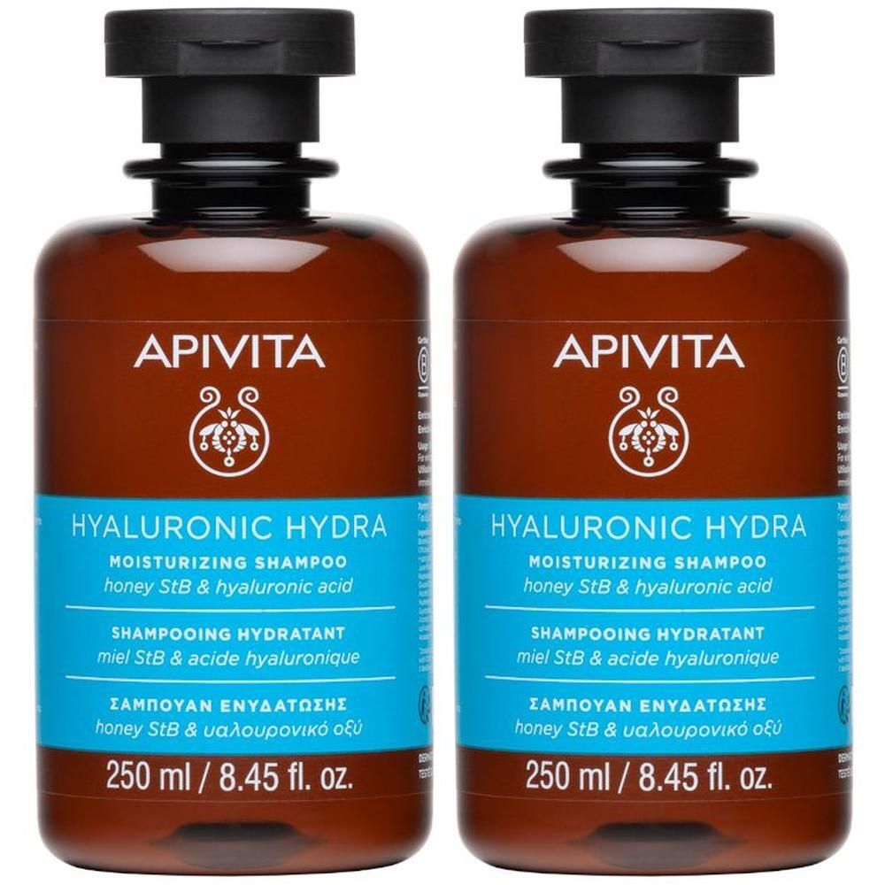 Apivita Hyaluronic Hydra Shampoo Idratante con Acido Ialuronico Anti-crespo per capelli morbidi