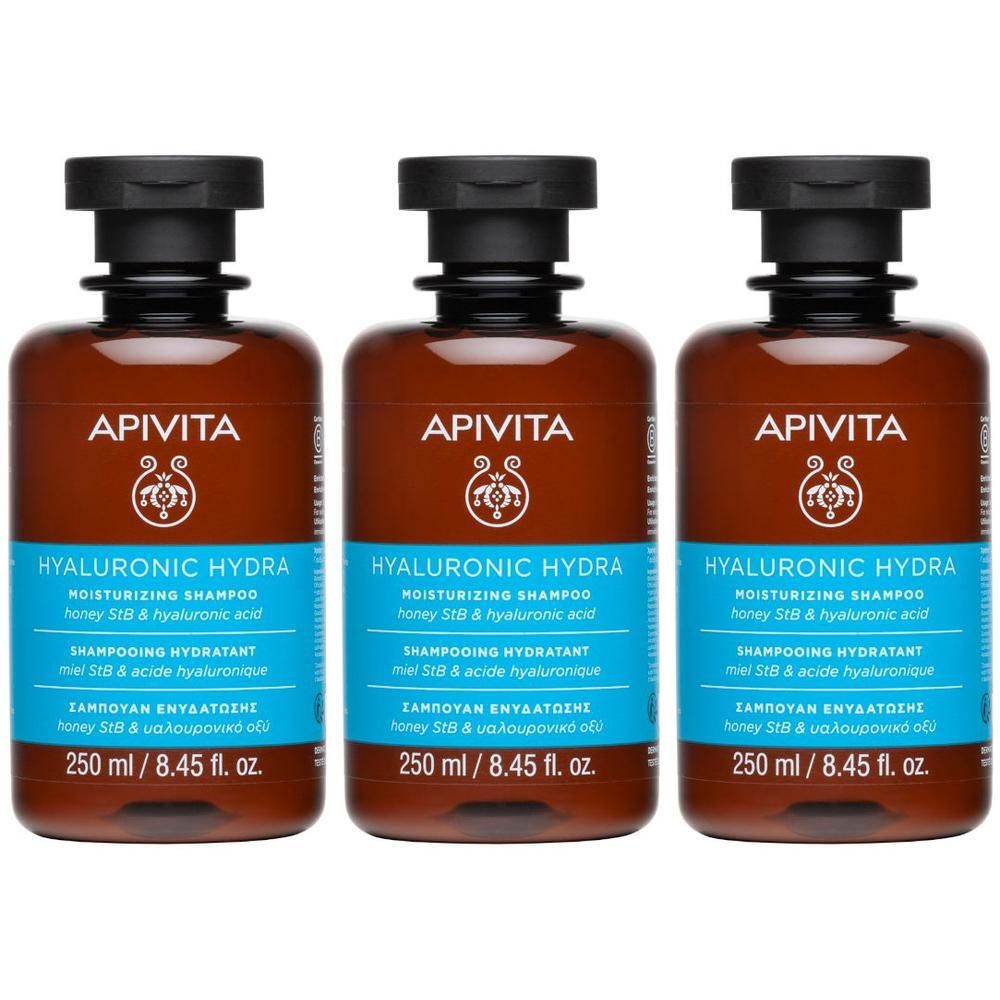 Apivita Hyaluronic Hydra Shampoo Idratante con Acido Ialuronico Anti-crespo per capelli morbidi