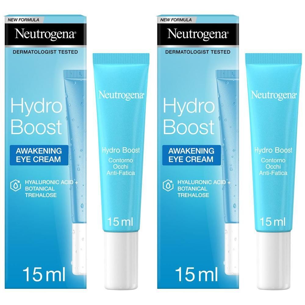 Due confezioni di Neutrogena Hydro Boost Contorno Occhi con Acido Ialuronico, 15 ml.