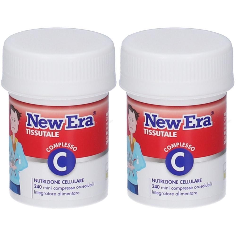 Due flaconi di New Era Tissutale Complesso C, integratore alimentare.