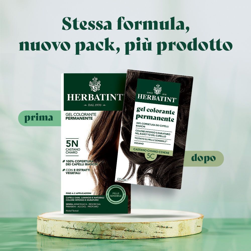Herbatint Gel Colorante Permanente 5C Castano Chiaro Cenere