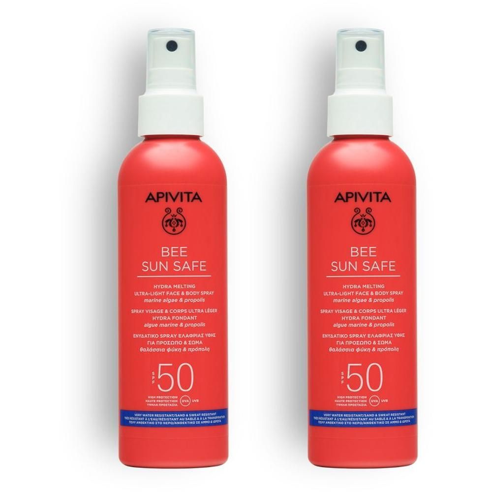 Apivita Spray Hydra Melting Crema solare Viso e Corpo Ultra-Leggero SPF50
