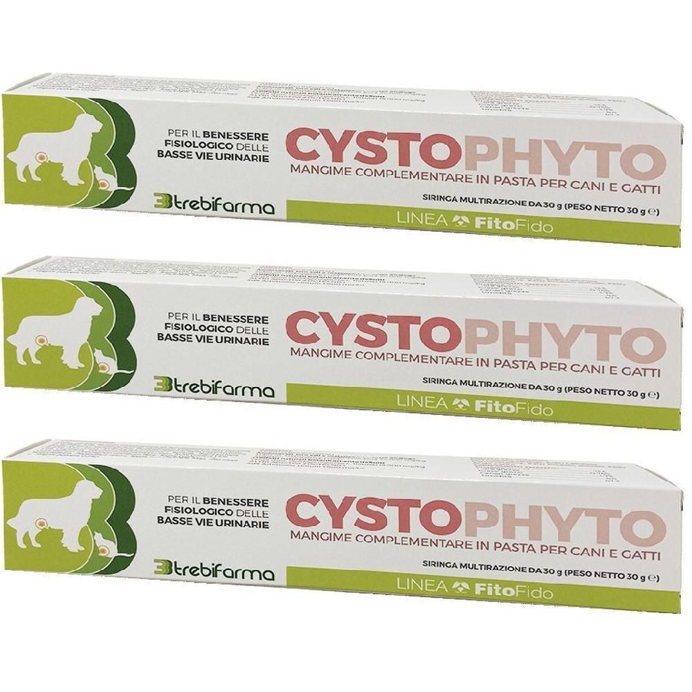 Tre confezioni di Cystophytomangime complementare in pasta.