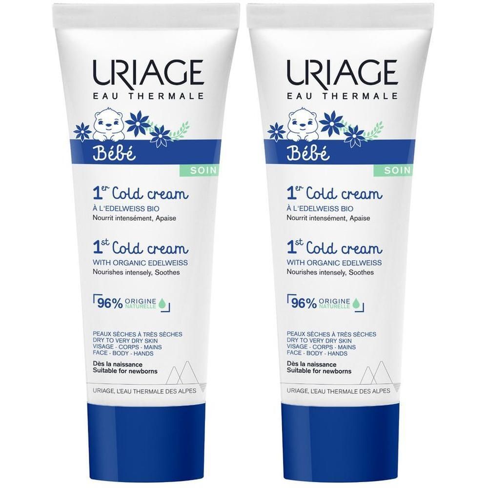URIAGE BEBE 1a Cold Cream, crema viso nutriente protettiva, pelle sensibile neonati, bambini