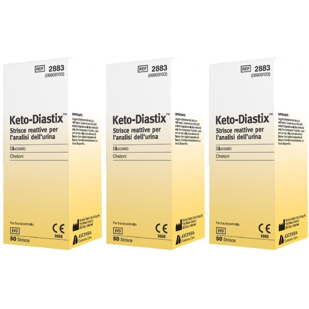 Keto-Diastix strisce reattive per analisi urine, 50 strisce