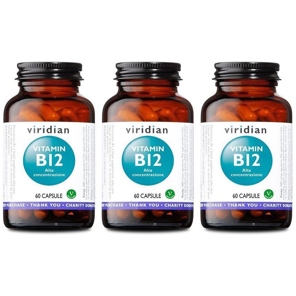 Viridian Vitamin B12 High Potency 60 Capsule Viridian Vitamina B12 Alta Concentrazione