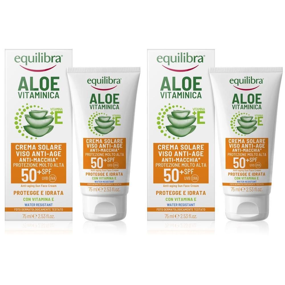 Equilibra Aloe Vitaminica Crema Solare Viso Anti-Age SPF 50+