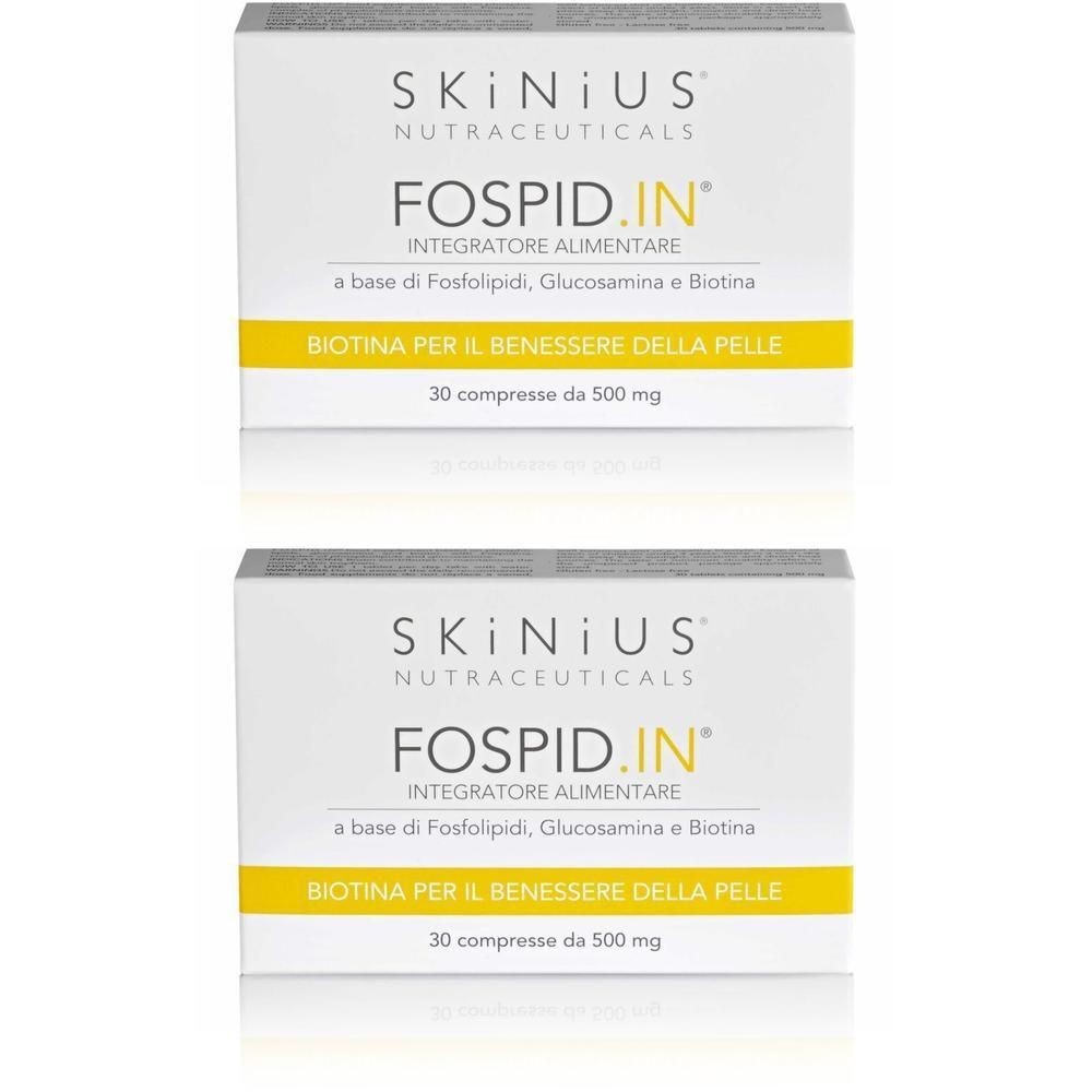 Due confezioni di Fospid.in integratore alimentare, 30 compresse da 500 mg.