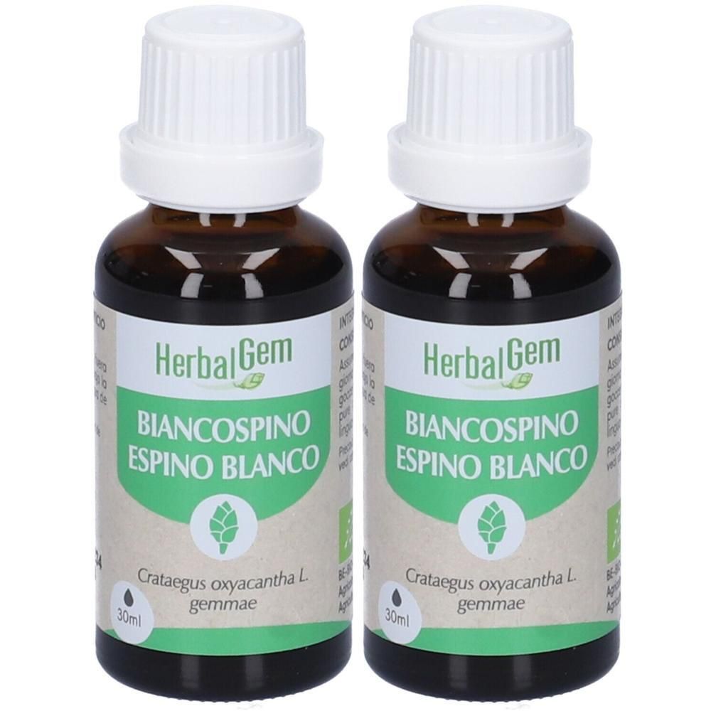 Due flaconi HerbalGem Biancospino Espino Blanco da 30ml.