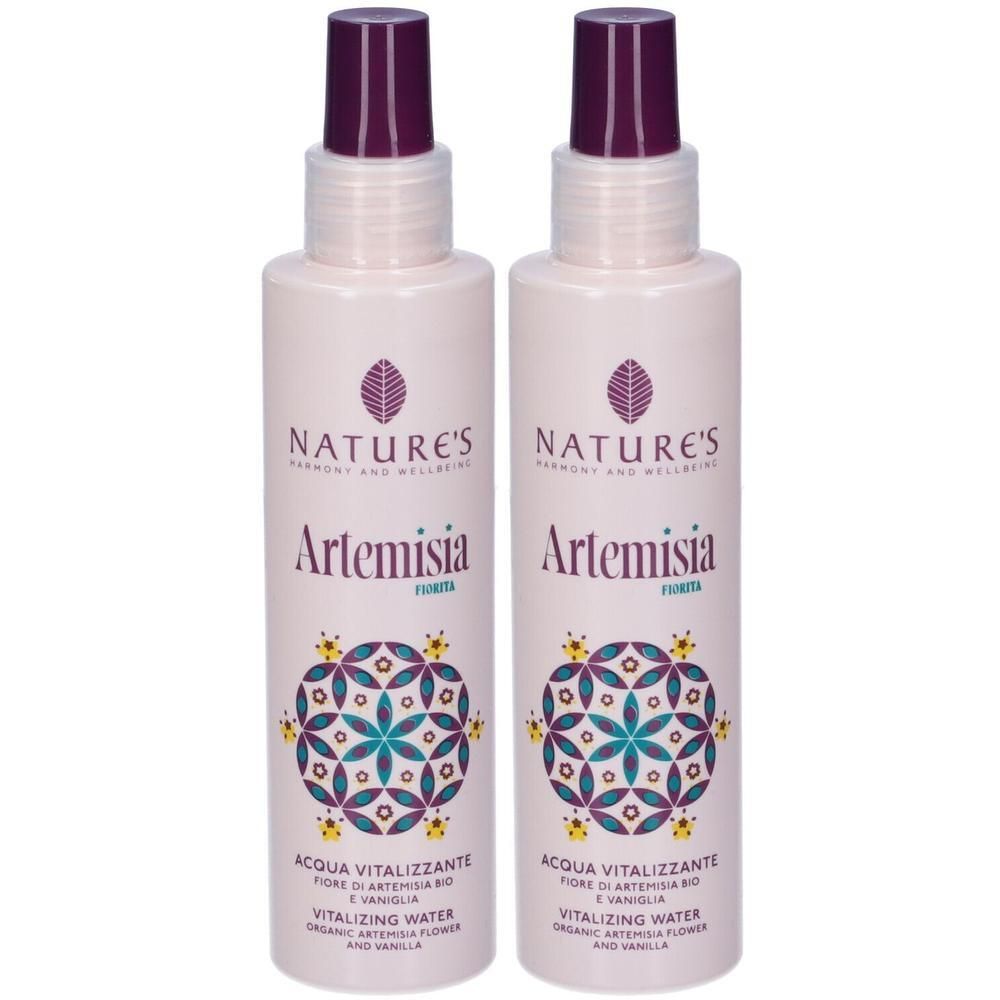 Due flaconi Nature's Artemisia Fiorita Vitalizing Water con vaporizzatore.