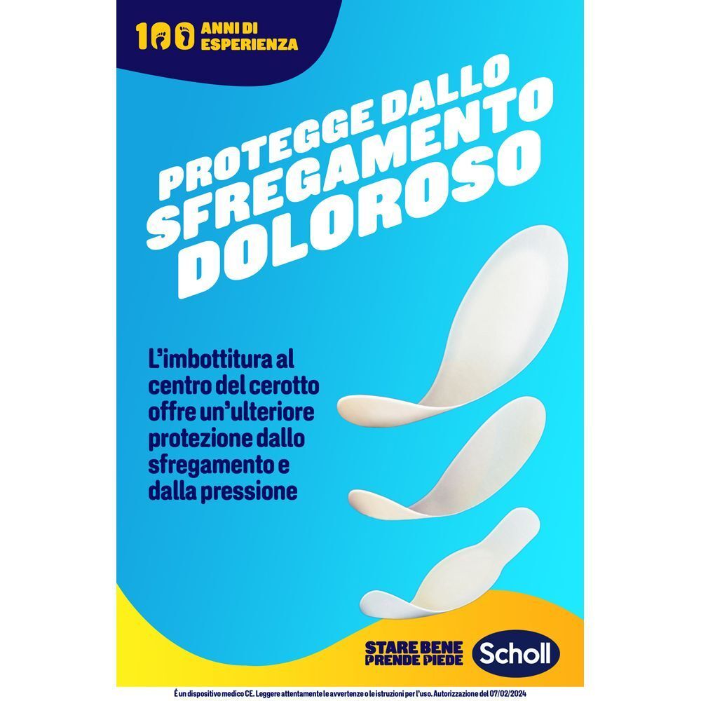 I cerotti Scholl per vesciche proteggono da sfregamenti e pressione.