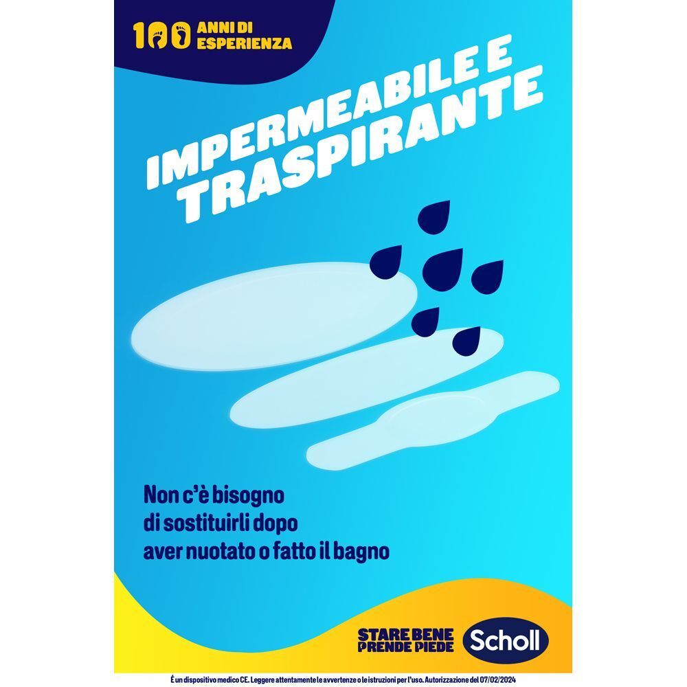 I cerotti Scholl per vesciche sono impermeabili e traspiranti.