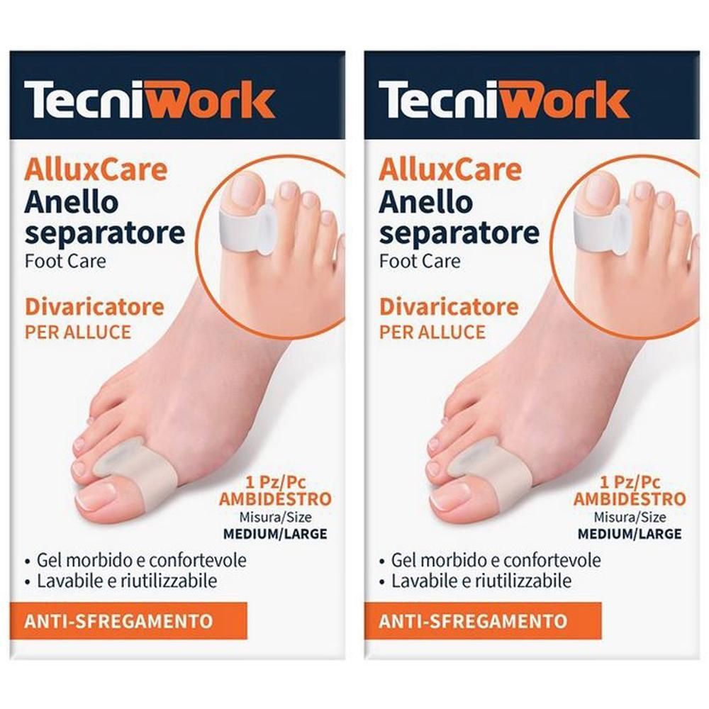 Tecniwork AlluxCare Anello Separatore Divaricatore per Alluce - Ambidestro Misura M/L