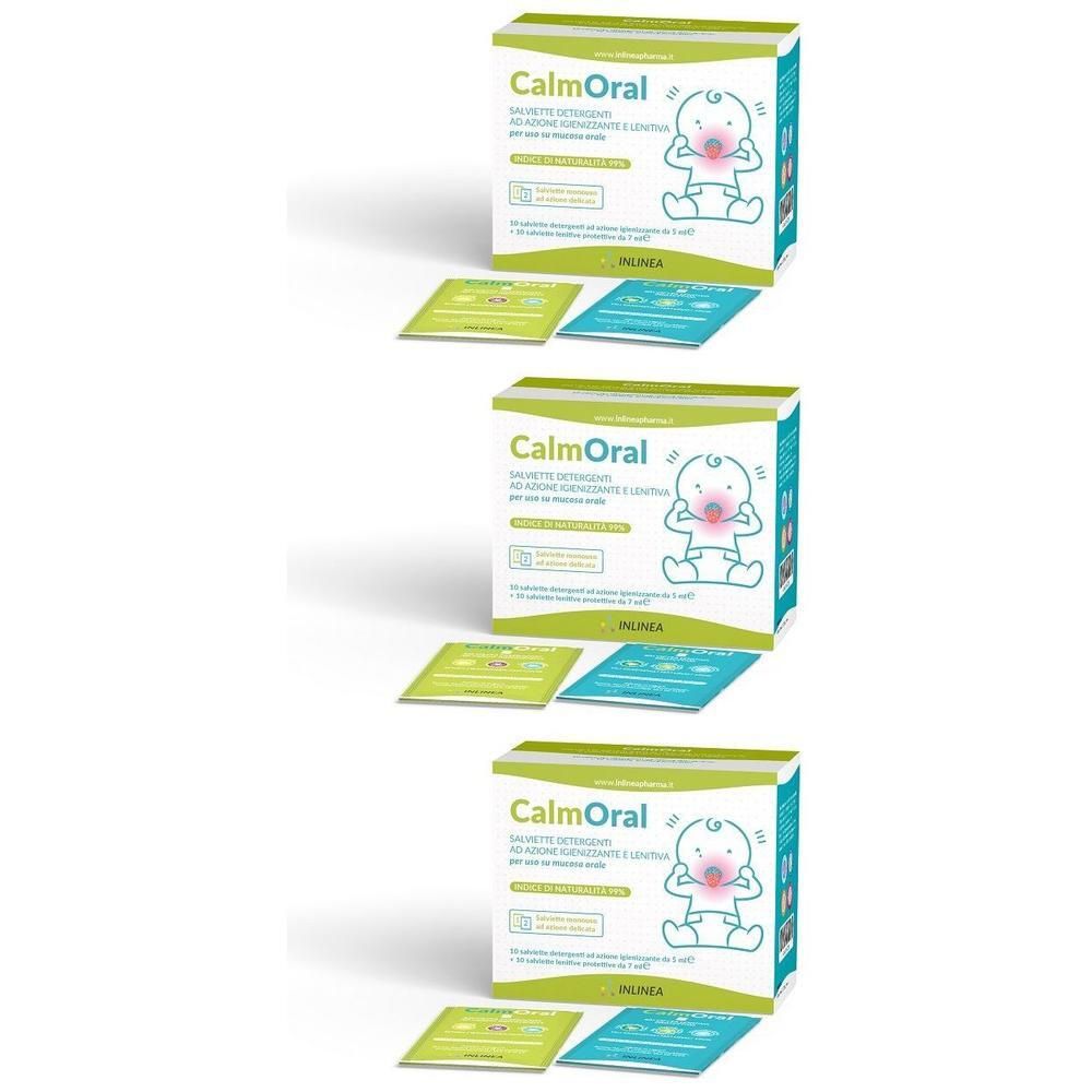 Calmoral 10 Salviette Detergenti + 10 Salviette Lenitive Protettive