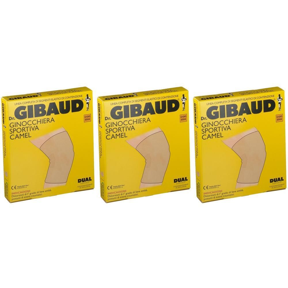 Tre confezioni di Dr. Gibaud Ginocchiera Sportiva Camel.