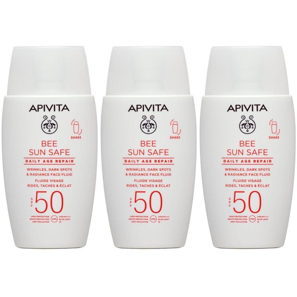 Apivita Bee Sun Safe Daily Age Repair Fluido Solare ultraleggero anti-age SPF50