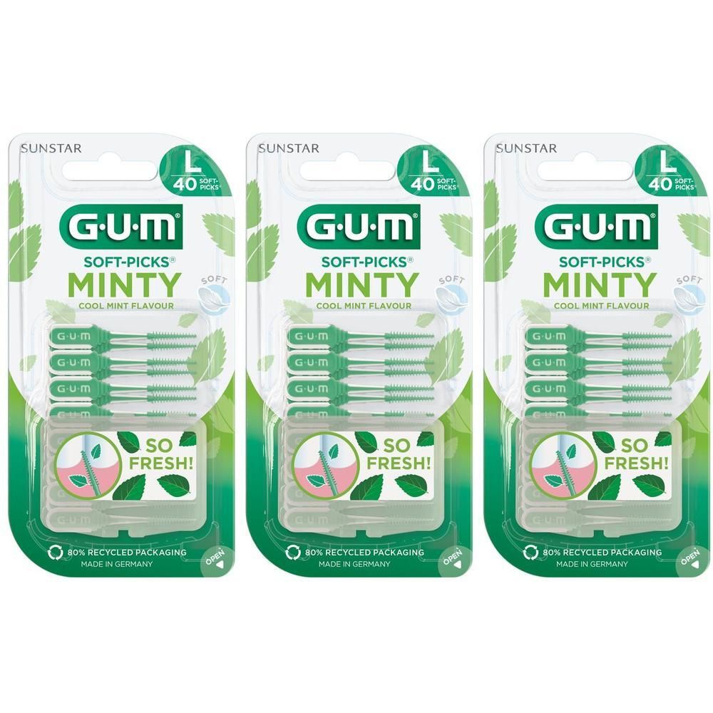 Gum Soft Pick Comfort Flex Cool Mint Large Scovolini 40 Pezzi