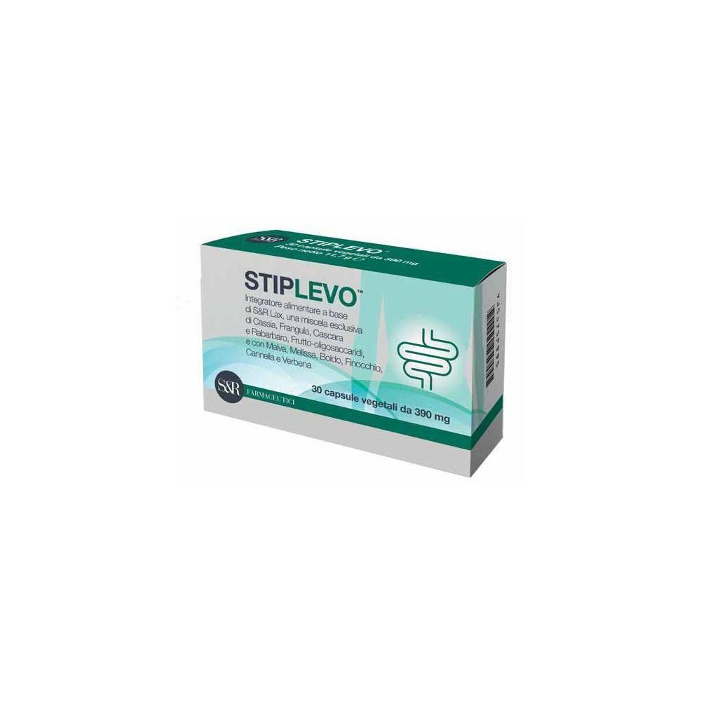 Stiplevo 30 capsule vegetali in una scatola con simbolo intestinale.