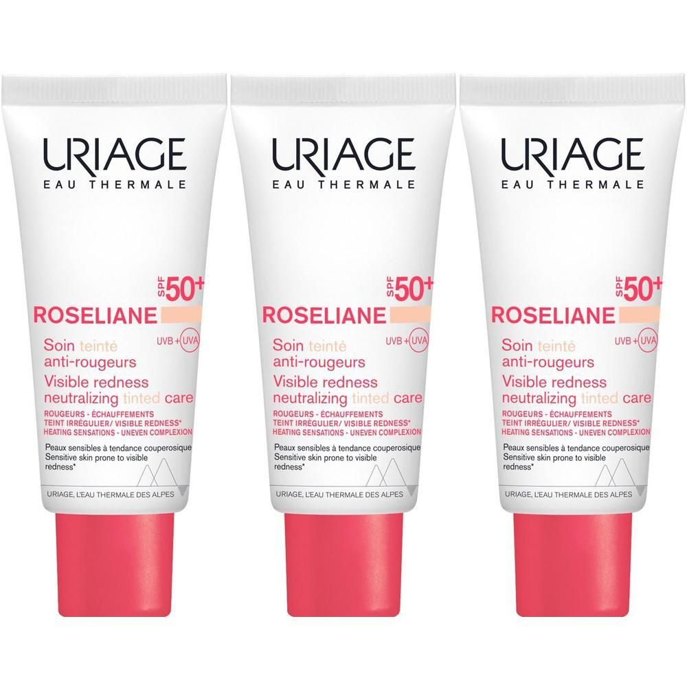 URIAGE ROSELIANE Crema colorata antirossori lenitiva SPF50+ pelle sensibile, couperose, rosacea