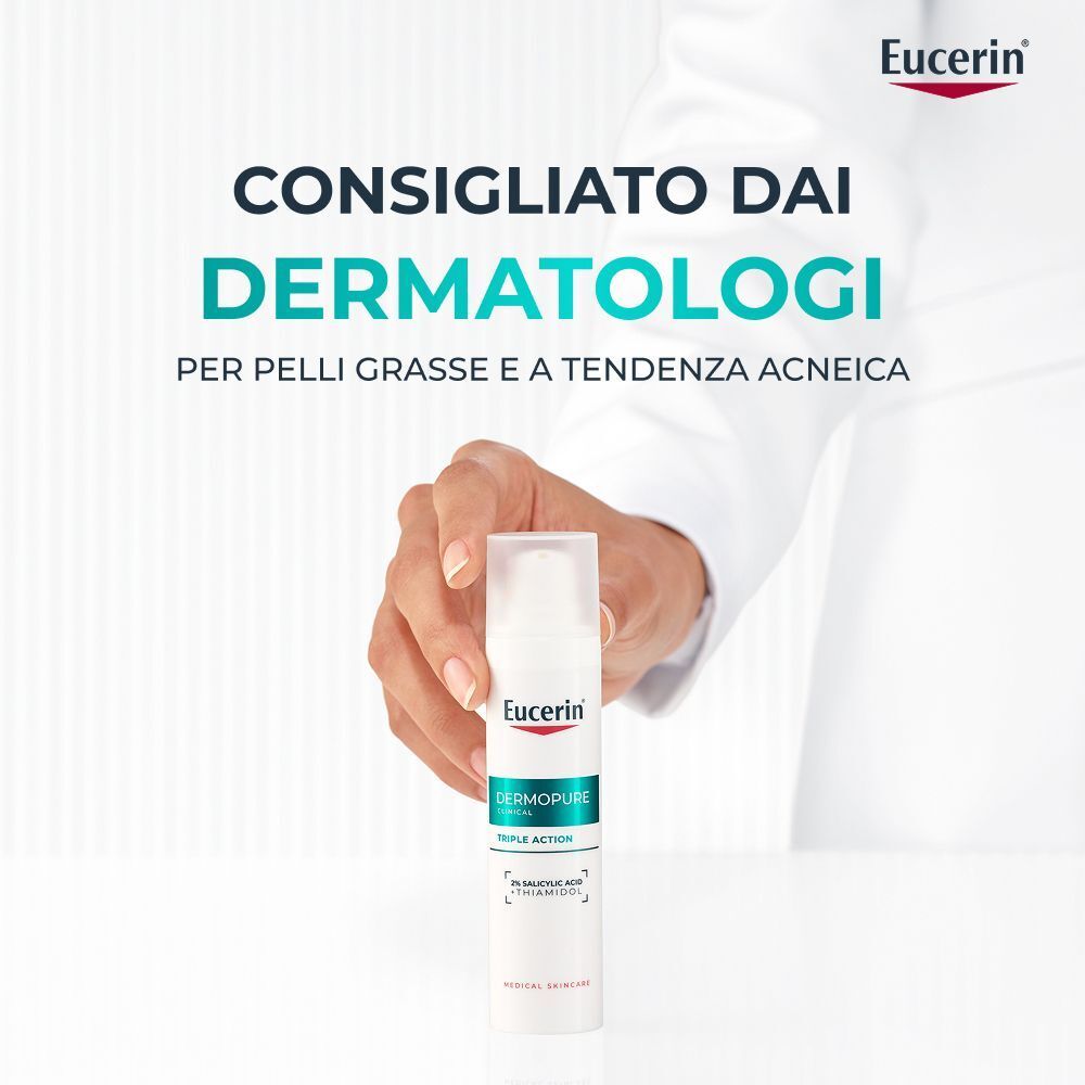 Eucerin Dermopure Siero Viso Tripla Azione consigliato dai dermatologi.