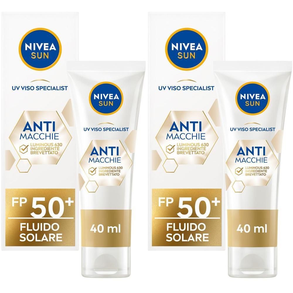 Nivea Sun Crema Viso Solare Anti-Macchie Luminous630 FP50+ 40 ml, Crema solare viso 50+ anti-macchie