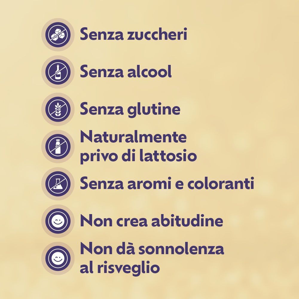 Laila Dormibene Gocce: Senza zuccheri, alcol, glutine, lattosio. Senza aromi/coloranti.