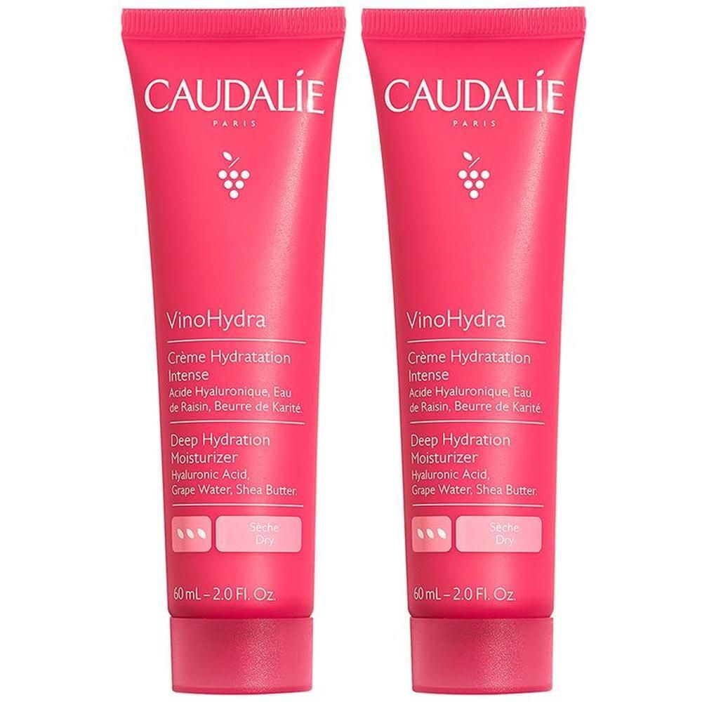 Due tubetti di Caudalie VinoHydra Crema Idratazione Intensa, 60ml.
