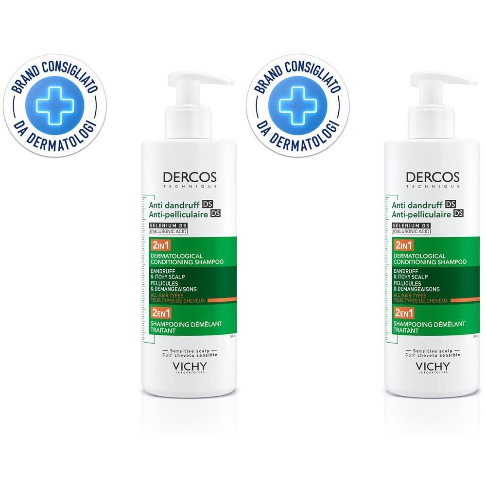 Vichy Dercos 2in1 Shampoo + Balsamo Anti-forfora DS​ trattante dermatologico 390ml