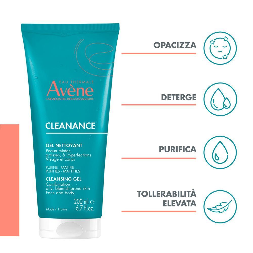 Eau Thermale Avène Cleanance Gel Detergente Purificante - Anti-imperfezioni e acne