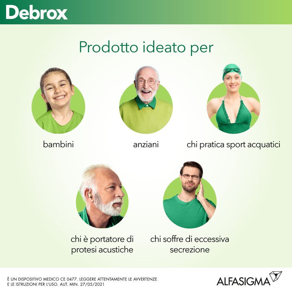 Gocce auricolari Debrox: per la rimozione e prevenzione del cerume in bambini e adulti.