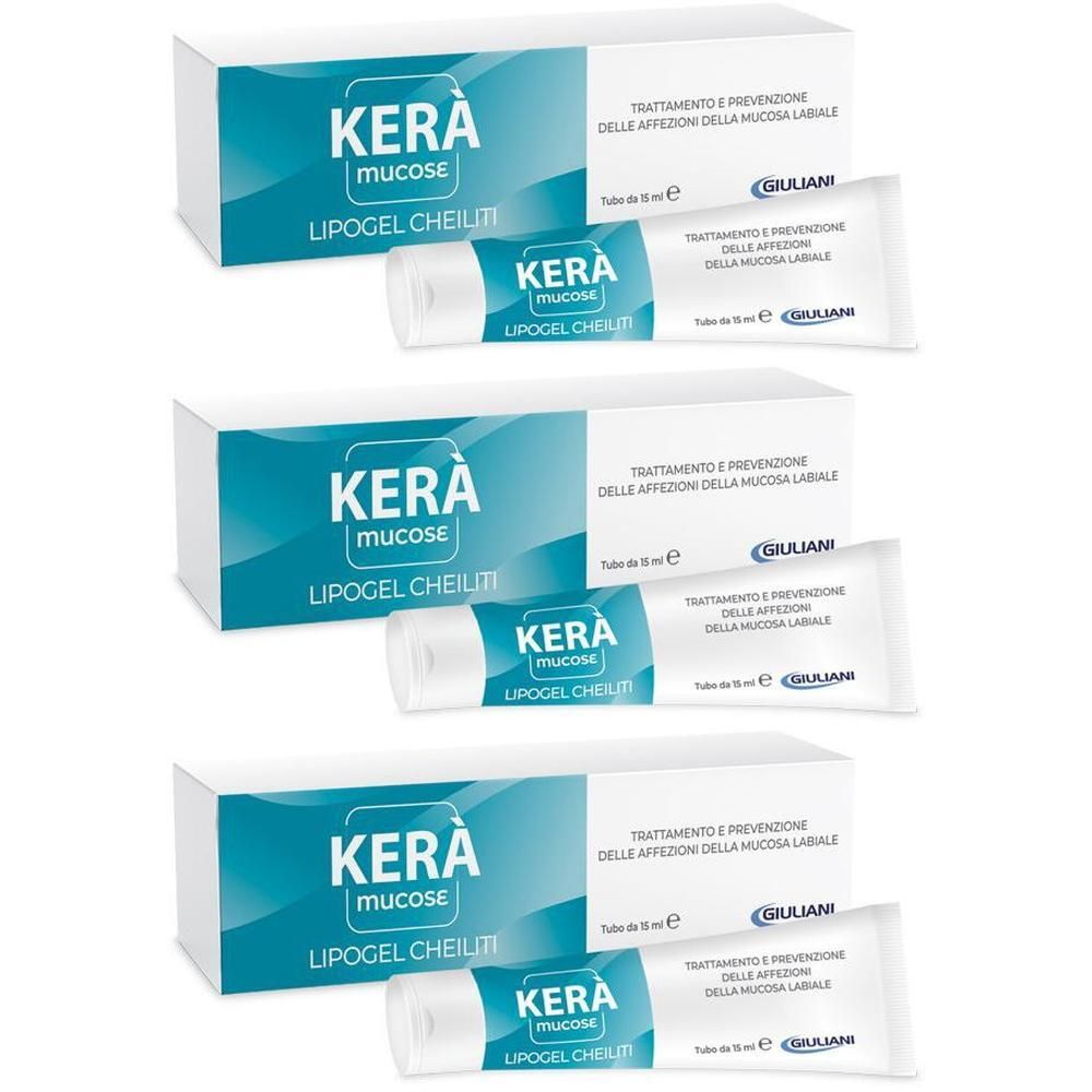 Tre confezioni di Kera Mucose Lipogel Cheiliti, tubetto da 15 ml.