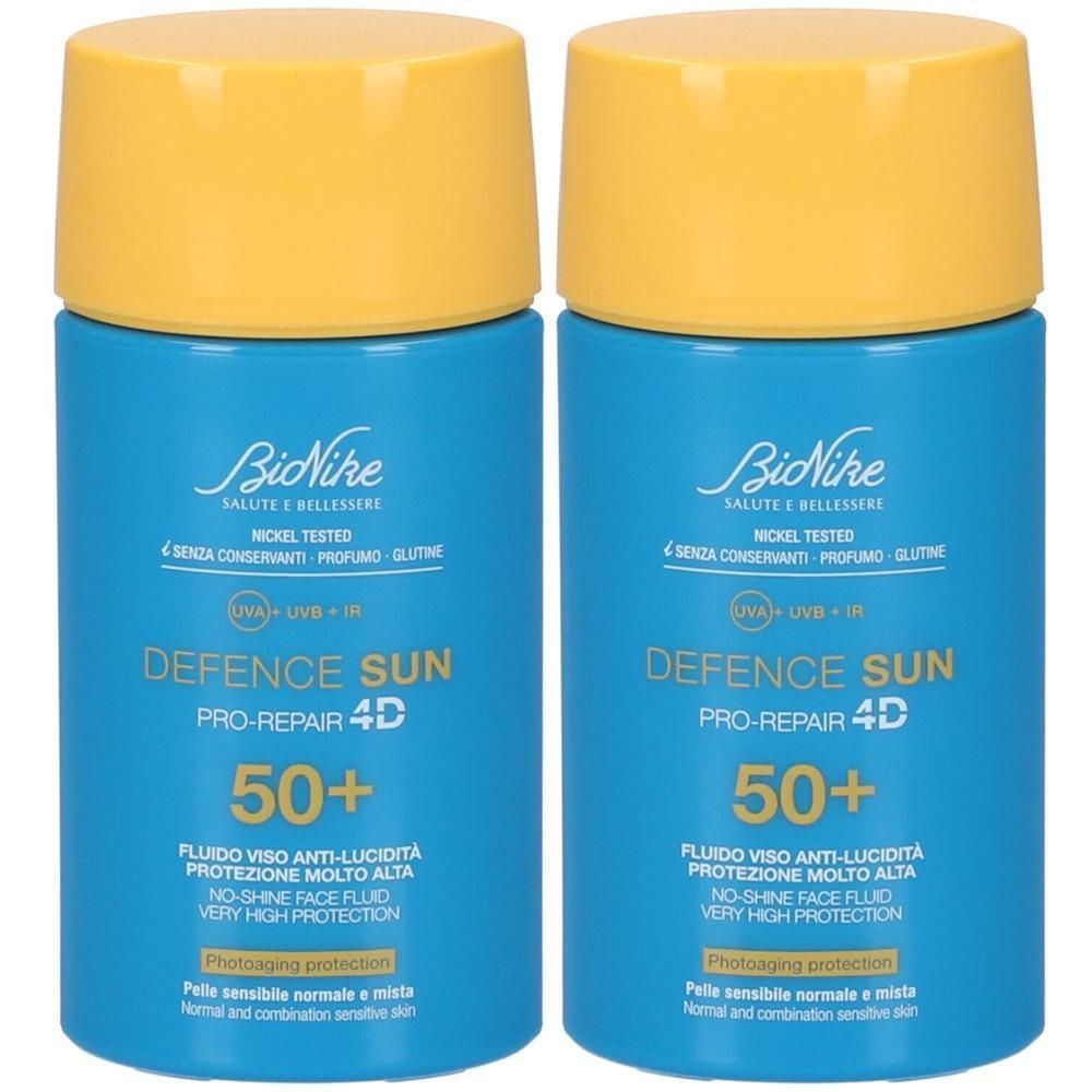 BioNike Defence Sun Pro-Repair 4D SPF 50+ Fluido Viso Anti-Lucidità