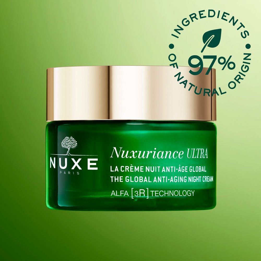 Vasetto crema notte Nuxe Nuxuriance Ultra, 97% ingredienti naturali.
