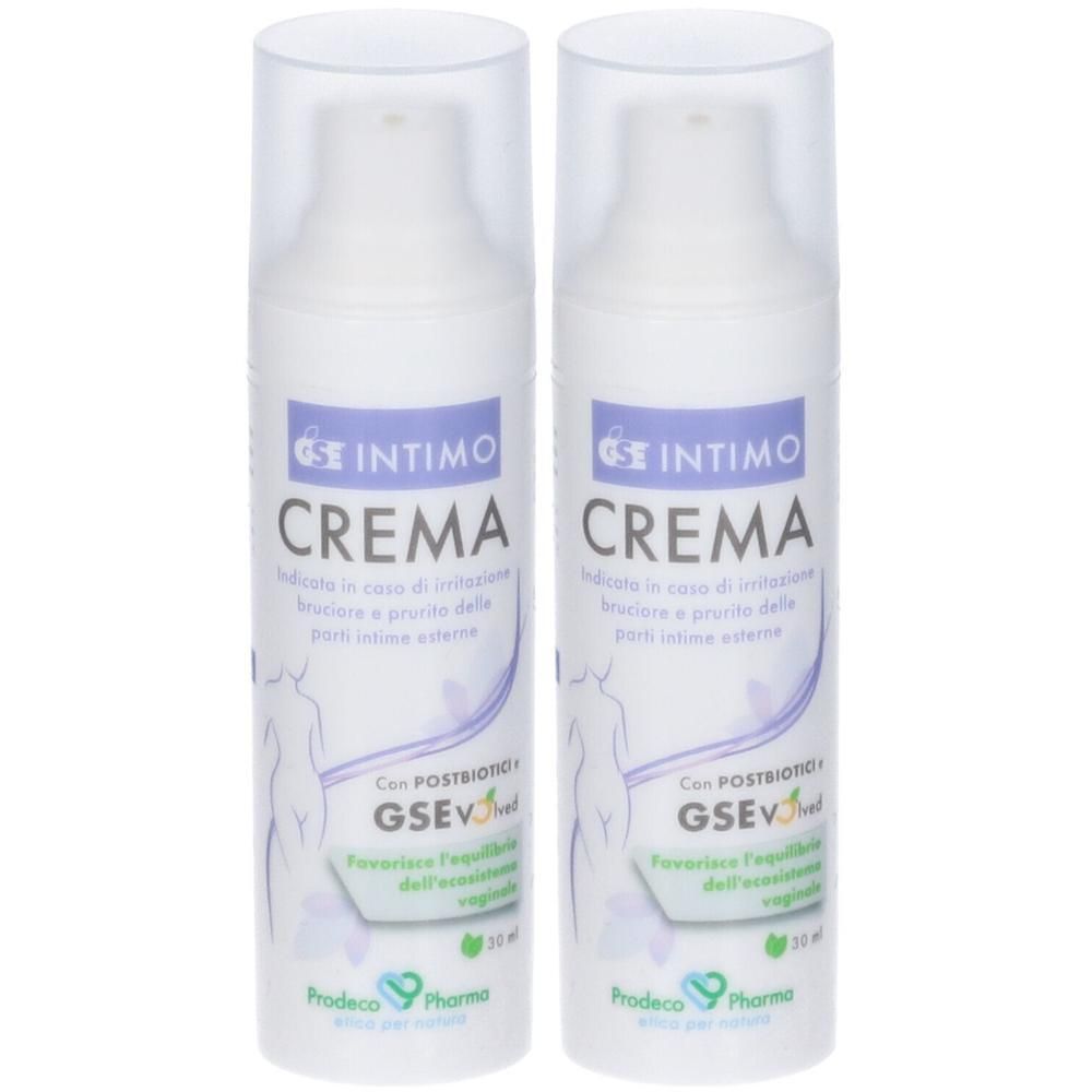 Due flaconi di crema intima con applicatore. Contiene GSEvoel.