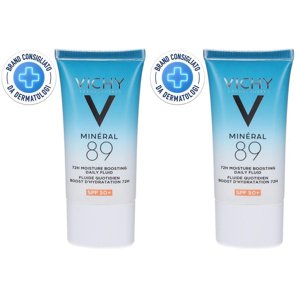 Due booster idratanti Vichy Mineral 89 con SPF 50+.