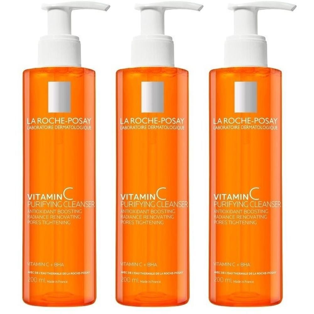 La Roche-Posay Pure Vitamin C, Detergente Purificante, Per Pelli Sensibili, Purifica e Pulisce la Pelle, Non Ostruisce i Pori, Formula Priva di Oli Arricchita con Vitamina C e BHA, 200 ml