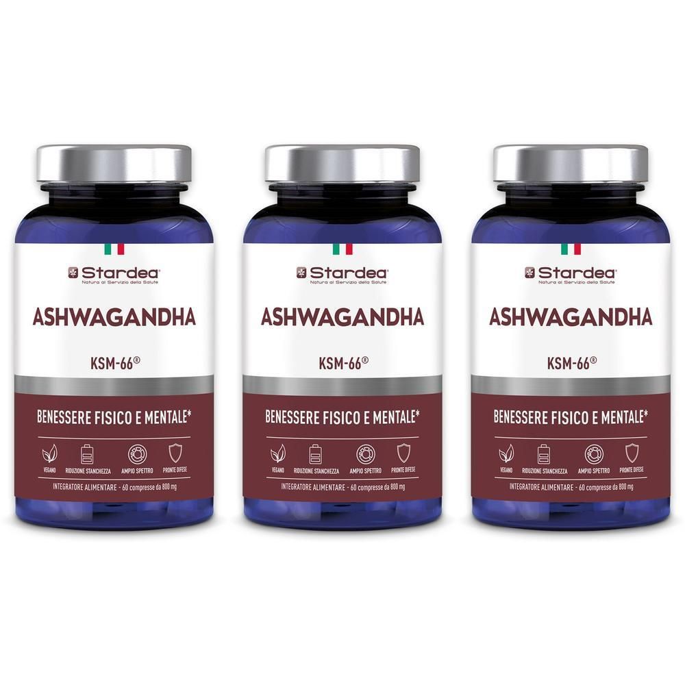 Stardea Ashwagandha - Compresse a Base Di Ashwagandha Ksm-66® per il Benessere Fisico e Mentale
