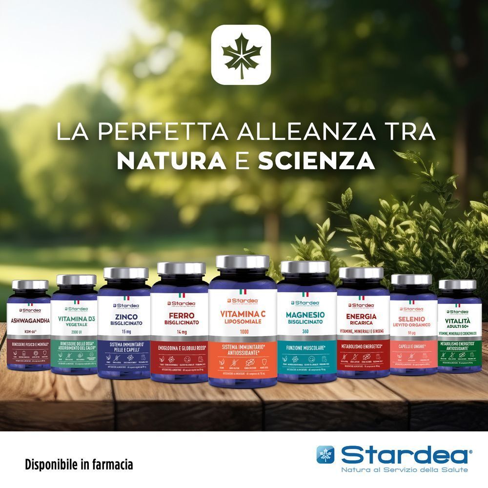 Stardea Ashwagandha KSM-66: estratto titolato al 5% in withanolidi, estratto senza solventi.