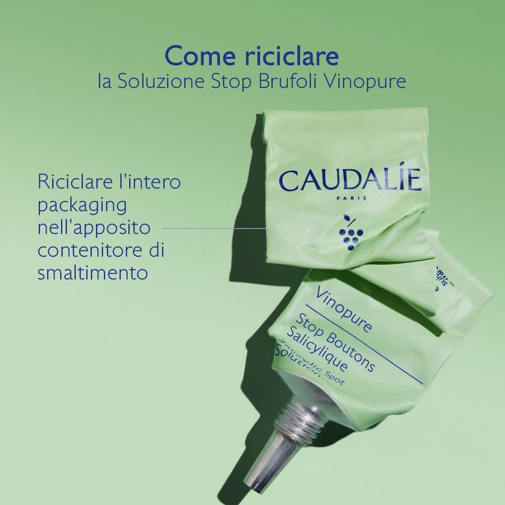 Istruzioni per il riciclo della confezione della Soluzione Salicilica Vinopure.
