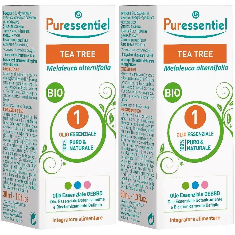 Puressentiel Olio Essenziale Albero del Tè 30ml. Olio essenziale bio, puro e naturale.