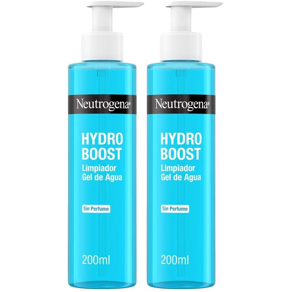 Neutrogena Hydro Boost Acqua Gel Detergente Senza Profumo 200 ml, Detergente schiumogeno struccante