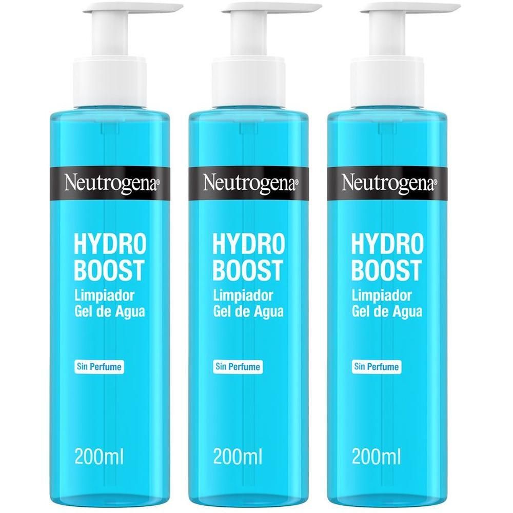 Neutrogena Hydro Boost Acqua Gel Detergente  Senza Profumo 200 ml, Detergente schiumogeno struccante
