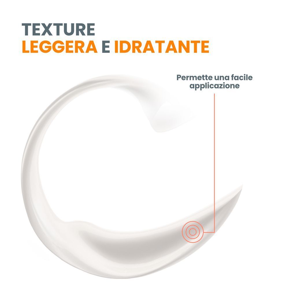 Texture leggera e idratante della protezione solare Avène. Permette una facile applicazione.