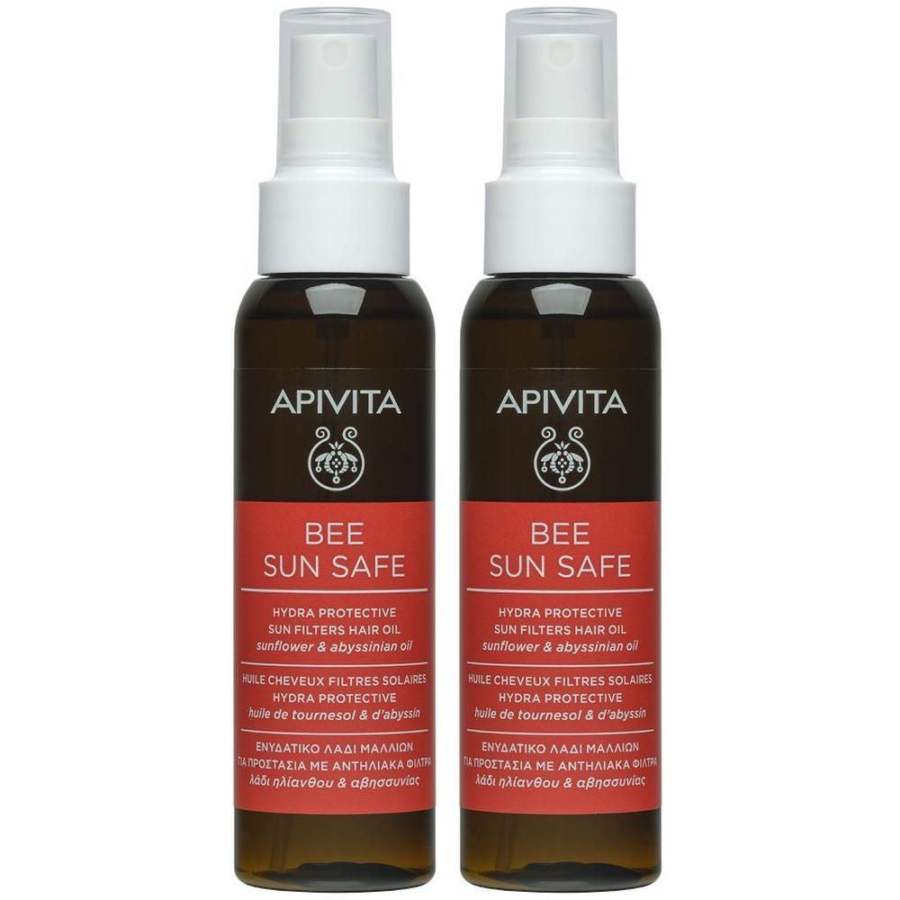 Apivita Bee Sun Safe Hydra Olio Solare Spray idratante nutriente per Capelli secchi, sfibrati