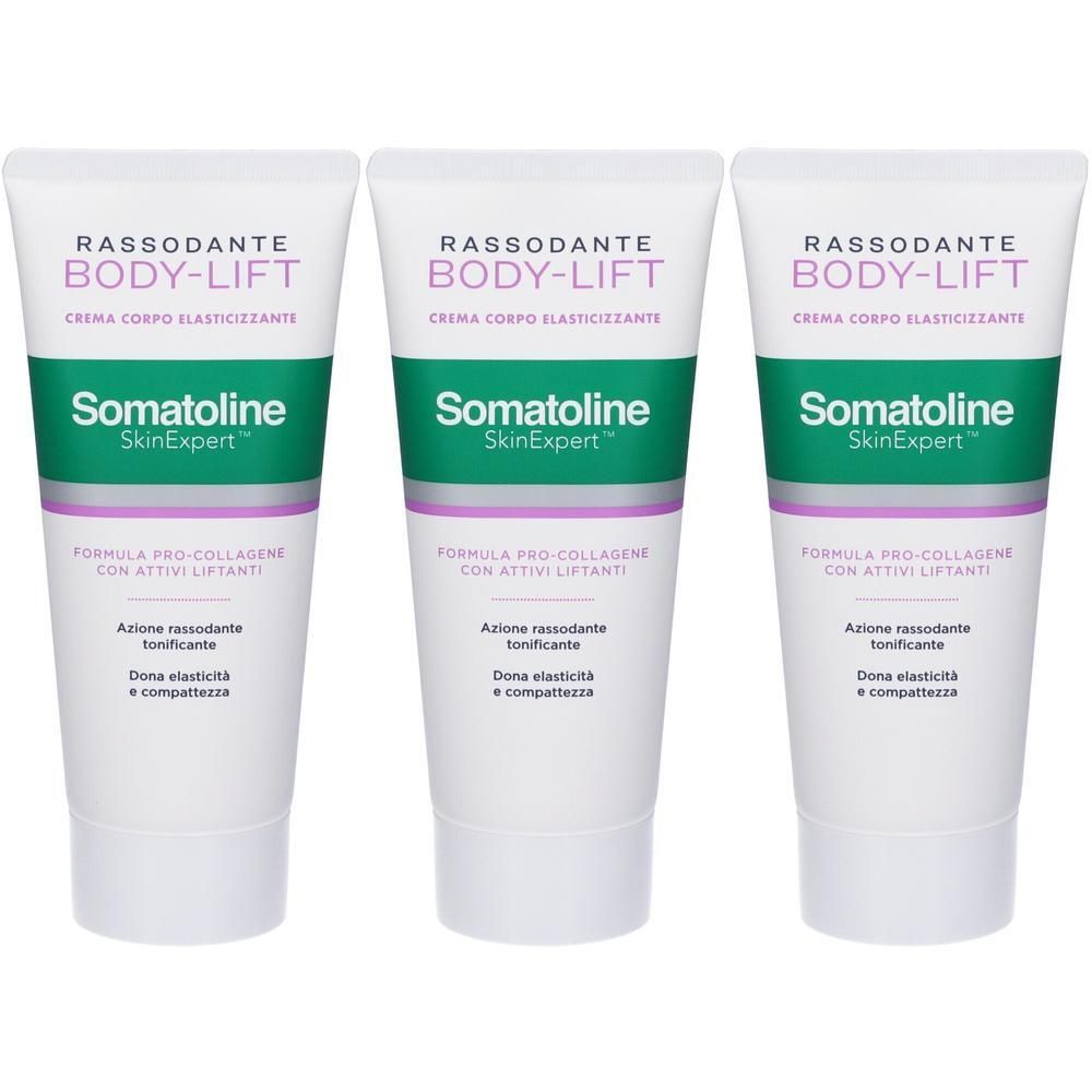 Tre tubi di crema Somatoline SkinExpert Body-Lift elasticizzante.